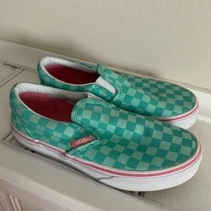 NWOT. Girls Vans. Worn one time inside. Excellent condition